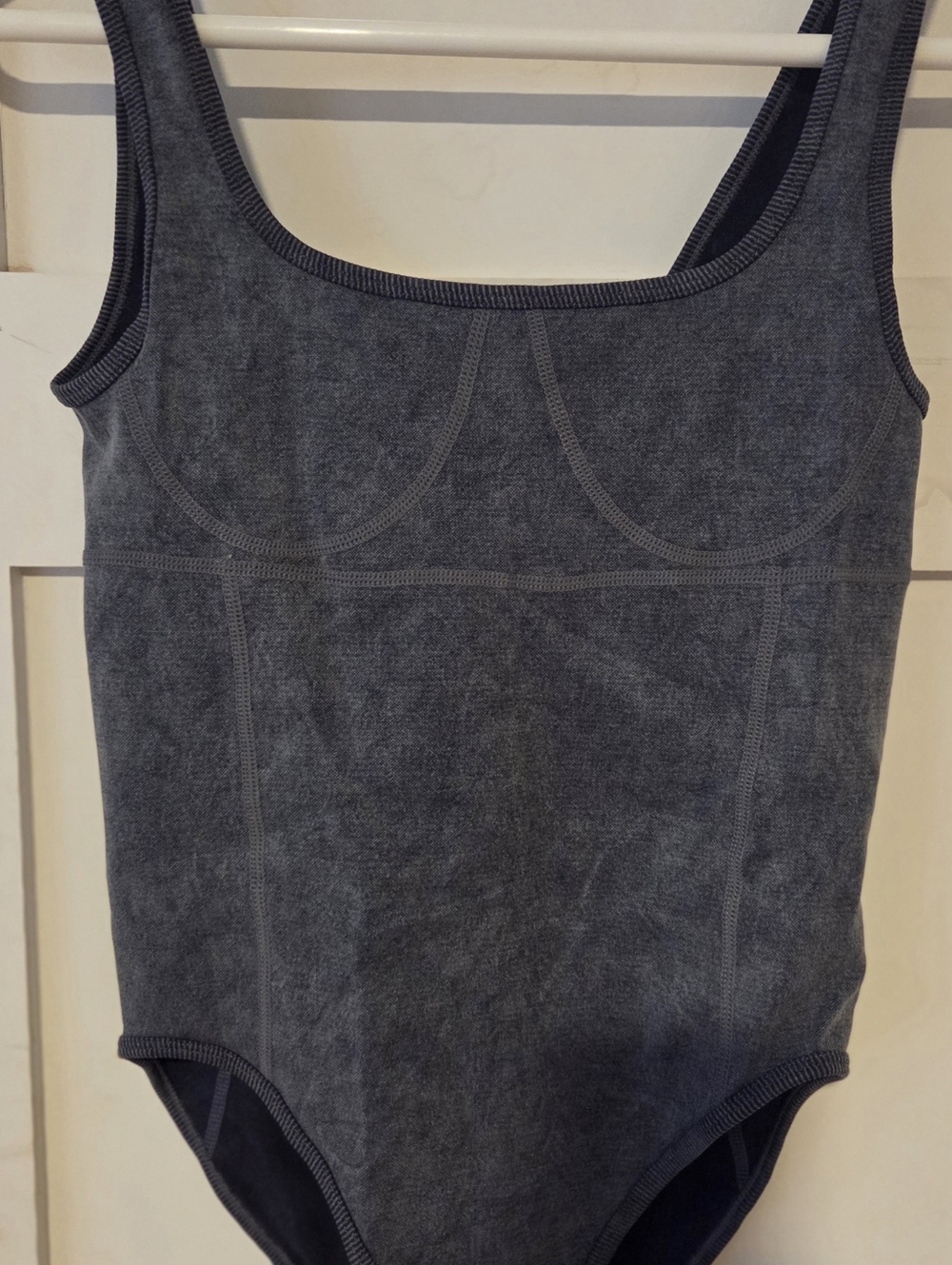 Charcoal Gray Tank Bodysuit Medium New With Tags